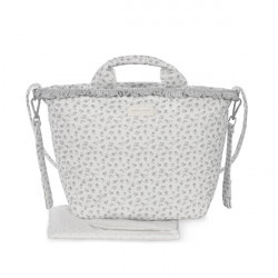Bolso Canastilla Little Bloom Flor Gris