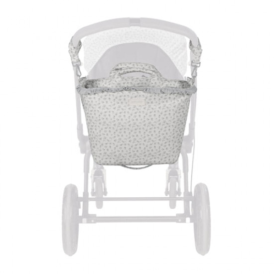 Bolso Canastilla Little Bloom Flor Gris