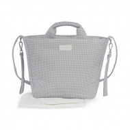 Bolso Canastilla Little Bloom Vichy Gris