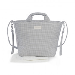 Bolso Canastilla Little Bloom Vichy Gris