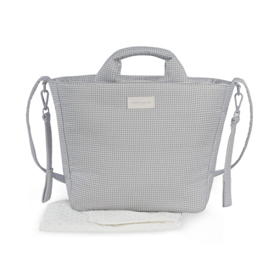 Bolso Canastilla Little Bloom Vichy Gris