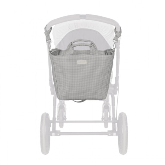 Bolso Canastilla Little Bloom Vichy Gris