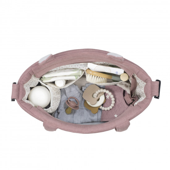 Bolso Canastilla Pana Gala Cerise