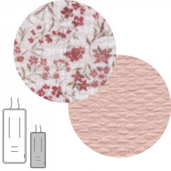 Colchoneta Silla Recta Reversible Linen Rosa