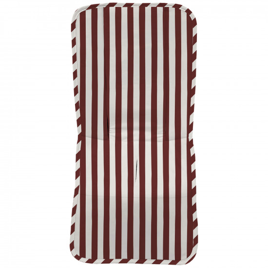 Colchoneta Silla Recta Rayas Granate