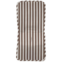 Colchoneta Silla Recta Rayas Chocolate