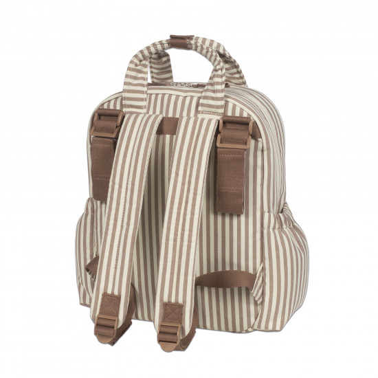 Mochila Maternal Praliné Rayas Moka