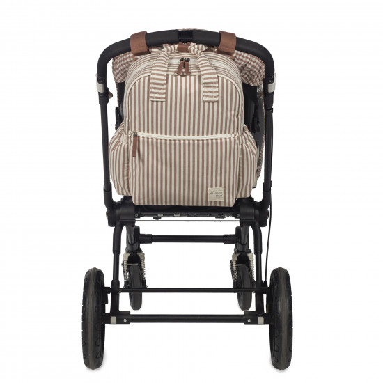 Mochila Maternal Praliné Rayas Moka
