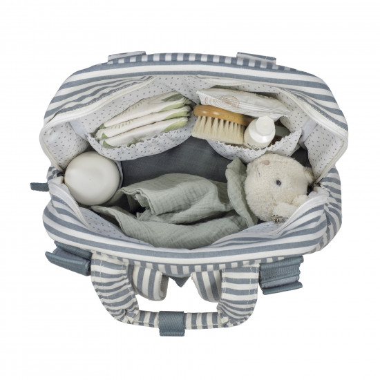 Mochila Maternal Praliné Rayas Matcha