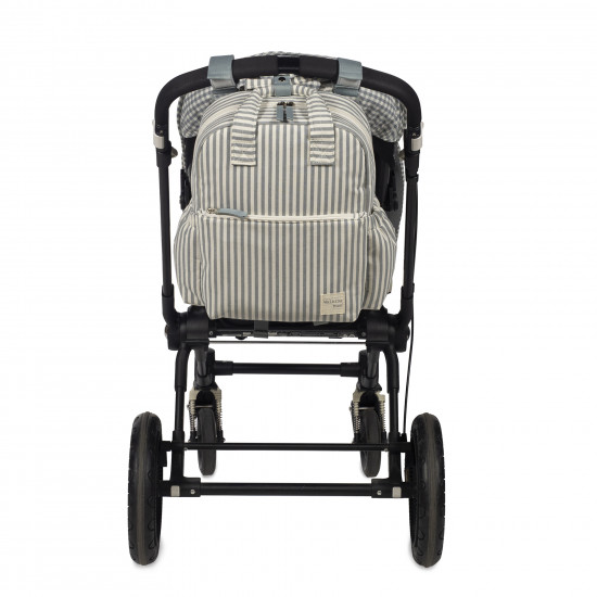 Mochila Maternal Praliné Rayas Matcha