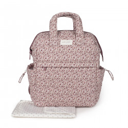 Mochila Maternal Cherry Flores