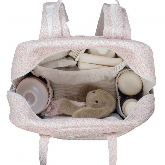 Mochila Maternal Maison Tender Flores Polipiel