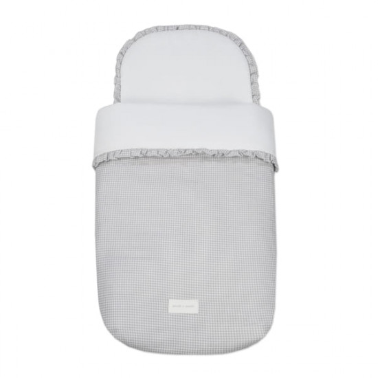 Saco Capazo Little Bloom Vichy Gris