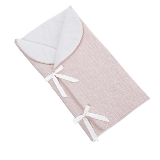 Saco Capazo Nana Solapas Elisa Rosa y Blanco