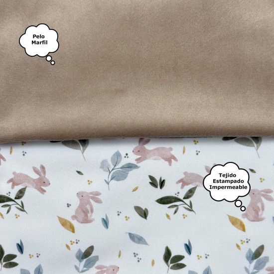 Saco Silla Recto Polipiel Pelo Estampado Cristel Marfil
