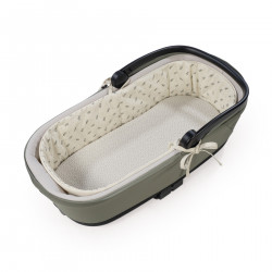 Funda Capazo con Varillas y Bajera Ajustable Mimosa Verde Funda Capazo con Varillas y Bajera Ajustable Mimosa Verde