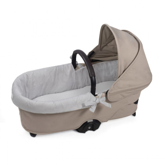 Funda Capazo Dual y Bajera Ajustable Little Bloom Vichy Gris