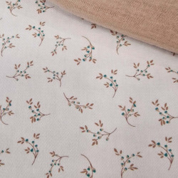 Base Capazo con Volante y Muselina Flor Camel