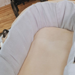 Funda Capazo Partida Bambula Azul Funda Capazo Partida Bambula Azul