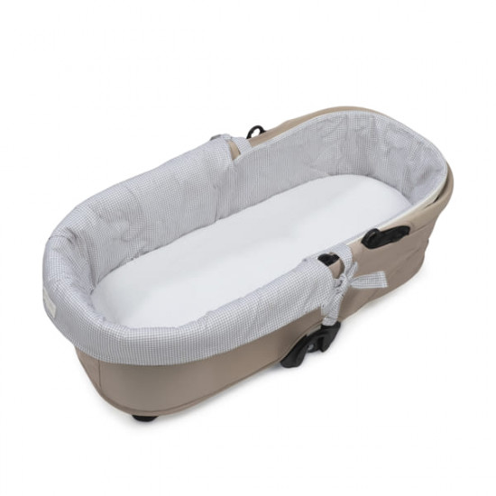 Funda Capazo Dual y Bajera Ajustable Little Bloom Vichy Gris