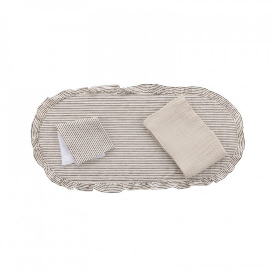 Base Capazo con Volante y Muselina Dutton