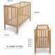 Cuna Verona Natural 120 x 60 cm