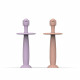 Set Cepillo Dientes con Topper Silicona Monkey Lila y Dusty Pink