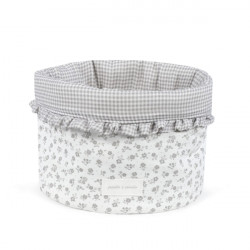 Cesta Organizadora Little Bloom Flor Gris