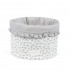Cesta Organizadora Little Bloom Flor Gris