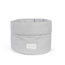 Cesta Organizadora Little Bloom Vichy Gris