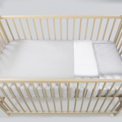Nórdico Little Bloom Vichy Gris Cuna 120 x 60 cm