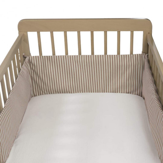 Protector Cuna 3D Transpirable 120 x 60 Praliné Moka