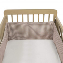 Protector Cuna 3D Transpirable 120 x 60 Praliné Moka