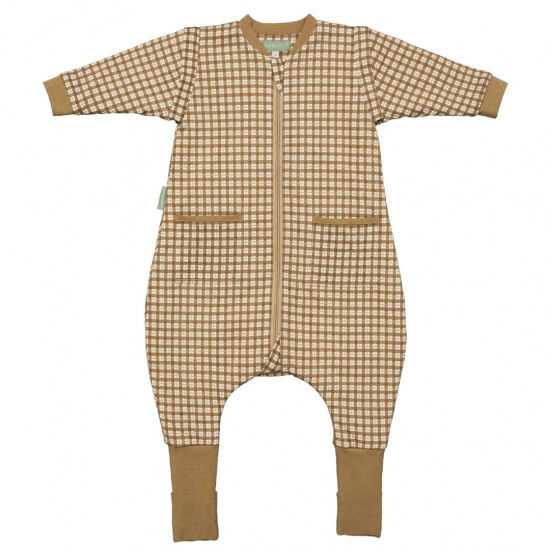 Saco De Dormir con Mangas y Pies TOG 1 Brown Checks 1 Año