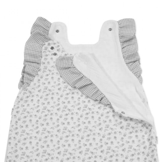 Saco de Dormir Verano Little Bloom Flor Gris