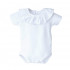 Body Manga Corta Titan Cuello Volante Blanco