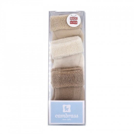 Pack 3 Calcetines Liso Beige