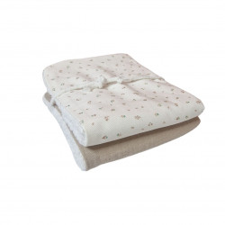 Pack 2 Salva Babitas Florecitas Beige