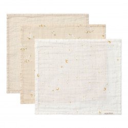 Pack 3 Muselinas 25 x 25 Little Dutch Newborn Naturals