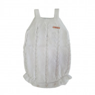 Ranita Tirantes Espiga Blanco 8322 Algodón Orgánico Solita Ranita Tirantes Espiga Blanco 8322 Algodón Orgánico Solita
