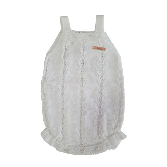 Ranita Tirantes Espiga Blanco 8322 Algodón Orgánico Solita Ranita Tirantes Espiga Blanco 8322 Algodón Orgánico Solita