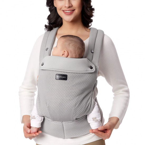 Mochila Porteo Air Mesh Gris Momcozy