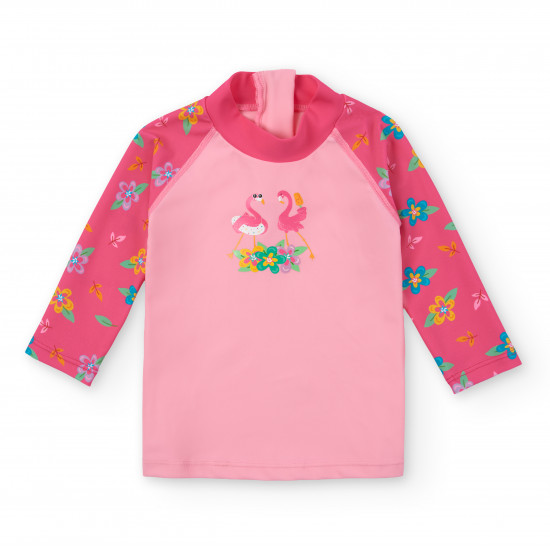 Camiseta Protección Solar Manga Larga Flamencos
