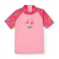 Camiseta Protección Solar Manga Corta  Flamencos