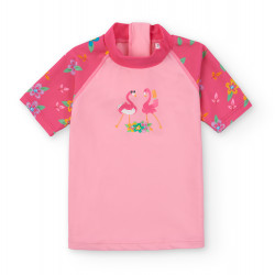 Camiseta Protección Solar Manga Corta Flamencos Camiseta Protección Solar Manga Corta Flamencos