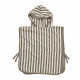 Poncho Playa Rayas Taupe De 1 a 3 Años