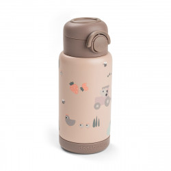 Botella Térmica con Pajita Tiny Farm 340 ml Rosa