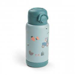 Botella Térmica con Pajita Tiny Farm 340 ml Azul