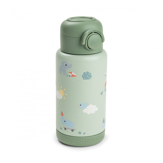 Botella Térmica Playground con Pajita 340 ml Verde