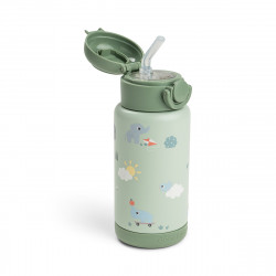 Botella Térmica Playground con Pajita 340 ml Verde